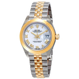 Rolex Lady-Datejust White Dial Automatic Ladies 18kt Yellow Gold and Steel Jubilee Watch #279163WRJ - Watches of America