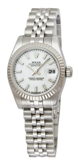 Rolex Lady Datejust 26 White Dial Stainless Steel Jubilee Bracelet Automatic Watch 179174WSJ#179174-WSJ - Watches of America