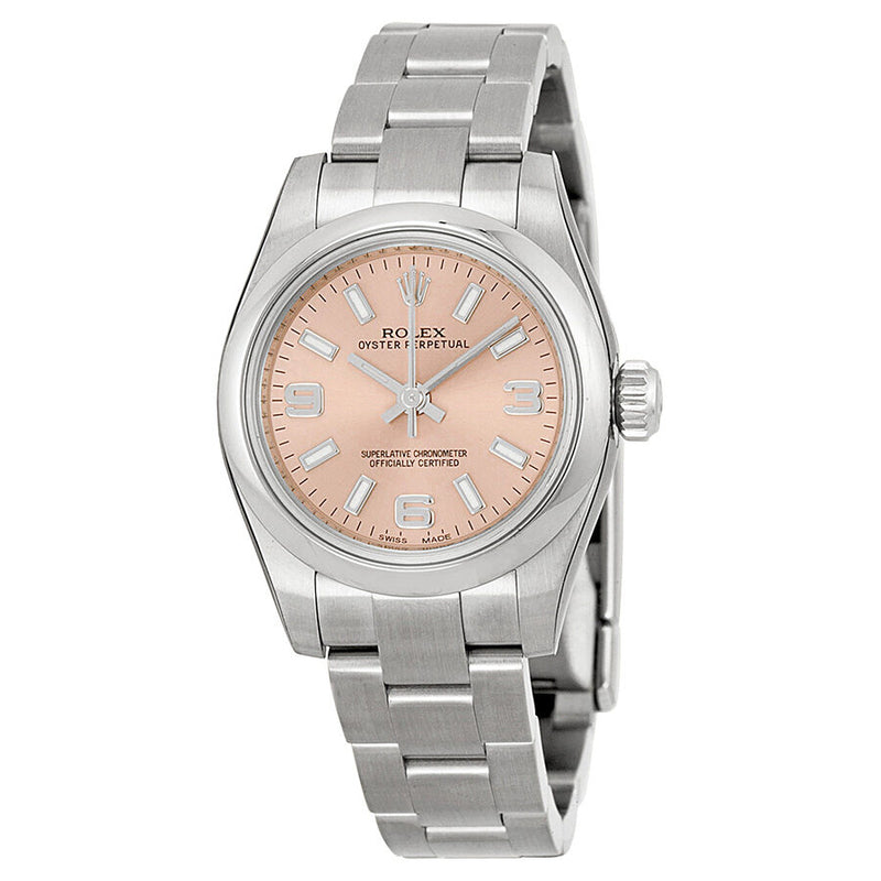 Rolex Lady Oyster Perpetual 26 Pink Dial Stainless Steel Oyster Bracelet Automatic Watch #176200PKSAO - Watches of America