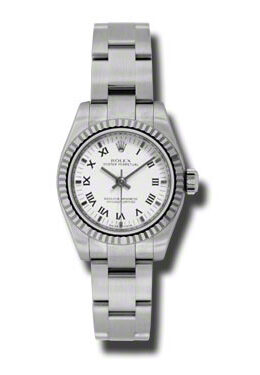 Rolex Lady Oyster Perpetual 26 White Dial Stainless Steel Oyster Bracelet Automatic Watch #176234WRO - Watches of America