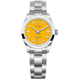 Rolex Oyster Perpetual 31 Automatic Chronometer Yellow Dial Ladies Watch #277200YLSO - Watches of America