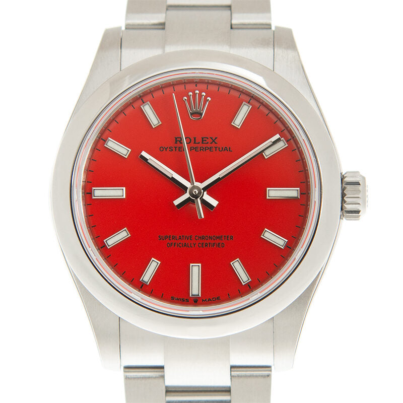 Rolex Oyster Perpetual 31 Coral Red Dial Automatic Ladies Watch #277200CRLRDSO - Watches of America