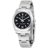 Rolex Oyster Perpetual 31 mm Black Dial Stainless Steel Bracelet Automatic Unisex Watch #177200BKAPSO - Watches of America