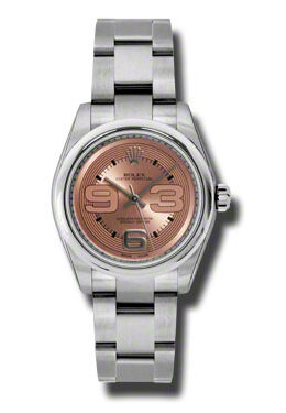 Rolex Oyster Perpetual 31 mm Pink Dial Stainless Steel Bracelet Automatic Unisex Watch #177200P369O - Watches of America