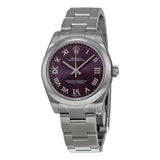 Rolex Oyster Perpetual 31 mm Puple Dial Stainless Steel Bracelet Automatic Ladies Watch #177200PURO - Watches of America