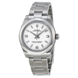 Rolex Oyster Perpetual 31 mm White Dial Stainless Steel Bracelet Automatic Unisex Watch #177200WASO - Watches of America