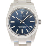 Rolex Oyster Perpetual 34 Automatic Chronometer Blue Dial Ladies Watch #124200BLSO - Watches of America