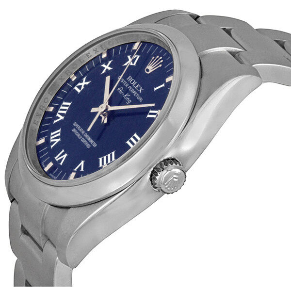 Rolex Oyster Perpetual 34 Blue Dial Stainless Steel Bracelet Automatic Men's Watch #114200BLRO - Watches of America #2
