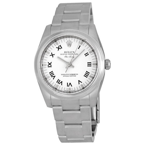 Rolex Oyster Perpetual Air-King White Dial Stainless Steel Bracelet Automatic Men's Watch #114200WRO - Watches of America