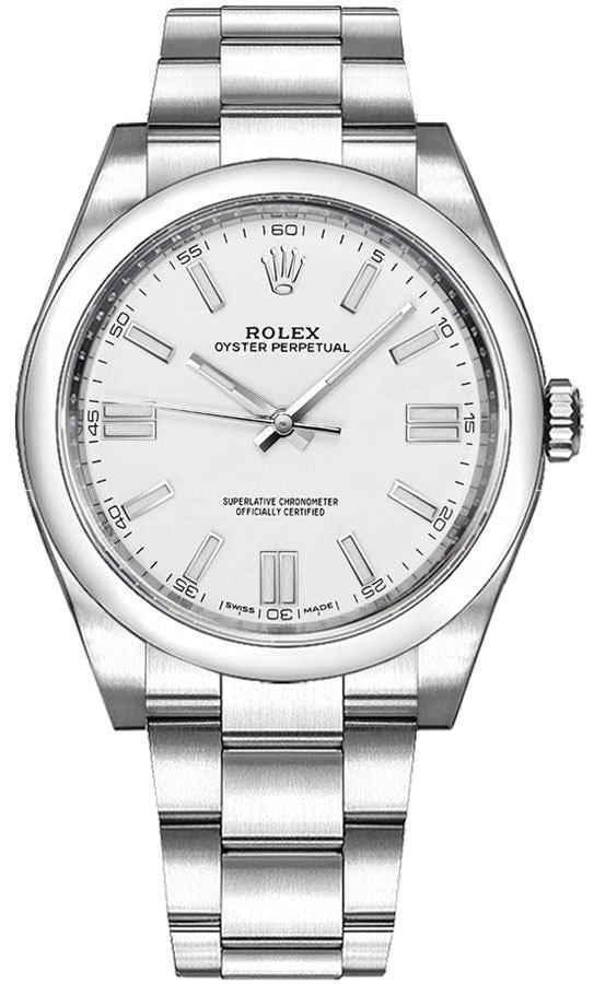 Rolex Oyster Perpetual 36 Automatic White Dial Men's Watch #116000WSO - Watches of America