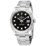 Rolex Oyster Perpetual 36 mm Black Diamond Dial Bracelet Automatic Men's Watch #116234BKDO - Watches of America