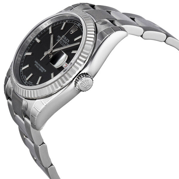 Rolex Oyster Perpetual 36 mm Black Dial Stainless Steel Bracelet Automatic Men's Watch BKSO #116234 - Watches of America #2