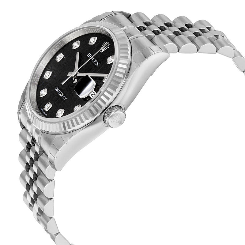 Rolex Oyster Perpetual 36 mm Black Dial Stainless Steel Jubilee Bracelet Automatic Men's Watch #116234BKJDJ - Watches of America #2