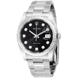 Rolex Oyster Perpetual 36 mm Black Dial Stainless Steel Bracelet Automatic Men's Watch #116234BKJDO - Watches of America