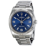 Rolex Oyster Perpetual 36 mm Blue Dial Stainless Steel Bracelet Automatic Men's Watch #116034BLASO - Watches of America