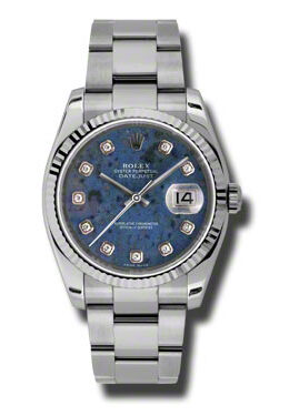 Rolex Oyster Perpetual 36 mm Blue Sodalite Dial Stainless Steel Bracelet Automatic Ladies Watch #116234SODO - Watches of America