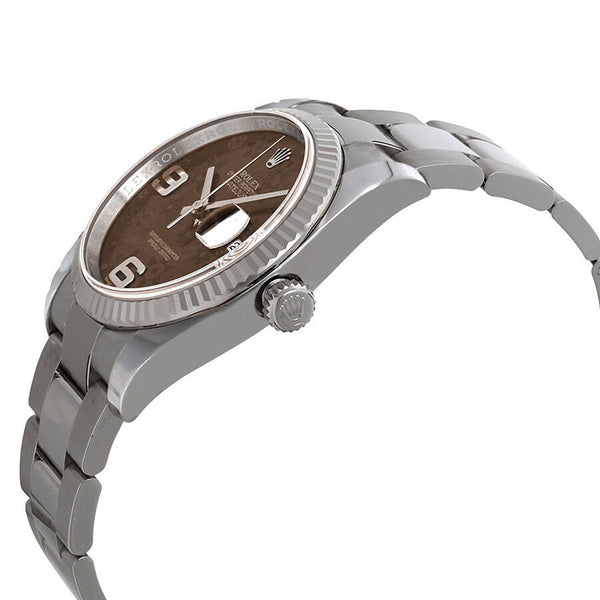 Rolex Oyster Perpetual 36 mm Brown Floral Dial Stainless Steel Bracelet Automatic Ladies Watch BRAFO#116234 - Watches of America #2
