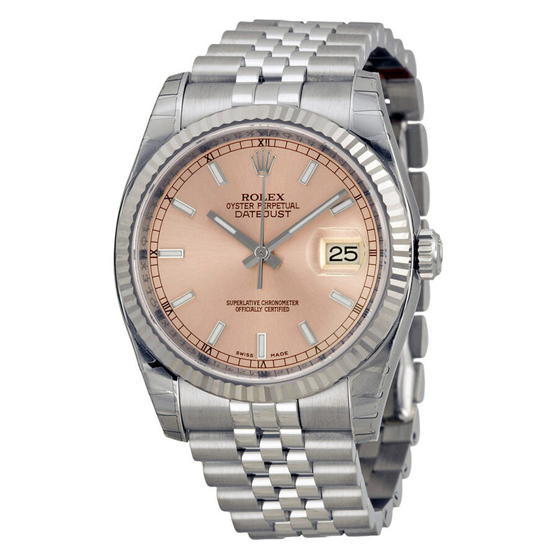 Rolex Oyster Perpetual 36 mm Pink Dial Stainless Steel Jubilee Bracelet Automatic Watch #116234PSJ - Watches of America