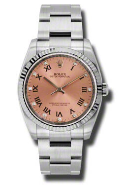 Rolex Oyster Perpetual 36 mm Pink Dial Stainless Steel Bracelet Automatic Men's Watch #116034PRDO - Watches of America
