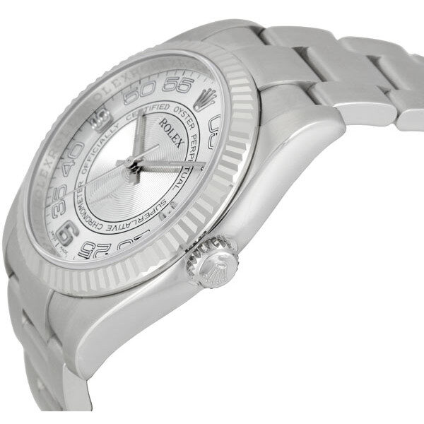Rolex Oyster Perpetual 36 mm Silver Concentric Dial Stainless Steel Bracelet Automatic Men's Watch #116034SCAO - Watches of America #2