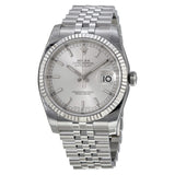 Rolex Oyster Perpetual 36 mm Silver Dial Stainless Steel Jubilee Bracelet Automatic Men's Watch #116234SSJ - Watches of America