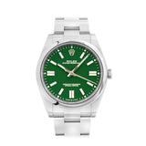 Rolex Oyster Perpetual 41 Automatic Green Dial Men's Watch #124300GNSO - Watches of America