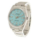 Rolex Oyster Perpetual 41 Automatic Turquoise Blue Dial Men's Watch #124300TQBLSO - Watches of America #3