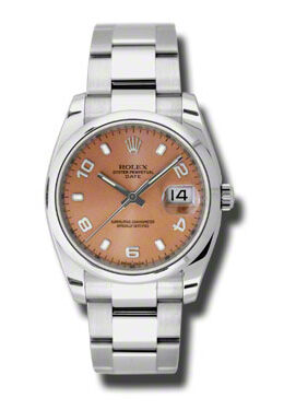 Rolex Oyster Perpetual Date 34 Pink Dial Stainless Steel Bracelet Automatic Men's Watch #115200PASO - Watches of America