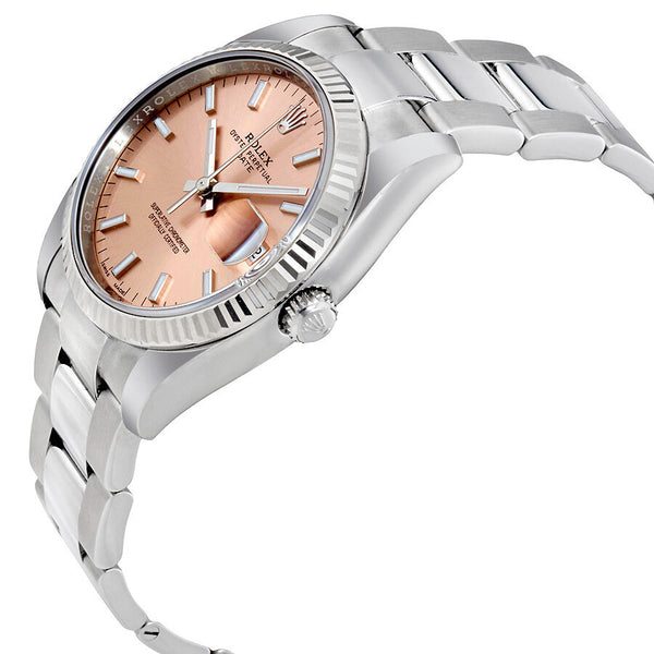 Rolex Oyster Perpetual Date 34 Pink Dial Stainless Steel Bracelet Automatic Men's Watch #115234PSO - Watches of America #2