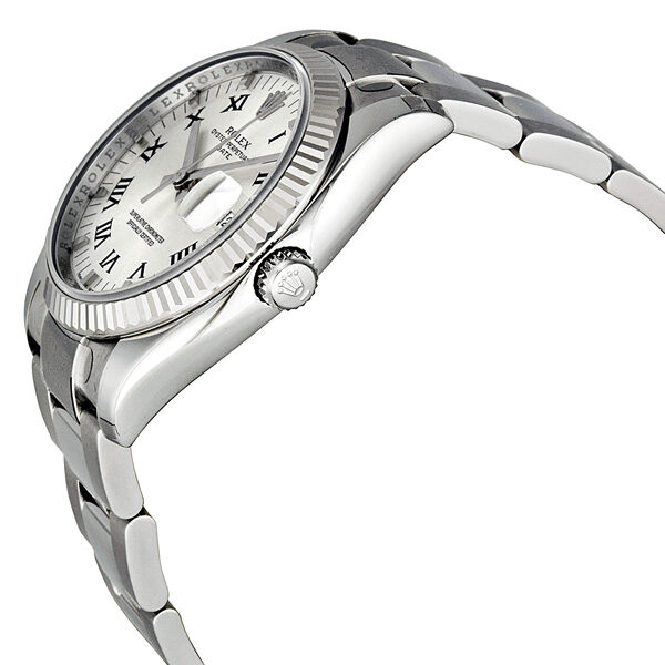Rolex Oyster Perpetual Date 34 Silver Dial Stainless Steel Bracelet Automatic Men's Watch #115234SRO - Watches of America #2