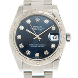 Rolex Oyster Perpetual Datejust 31 Automatic Chronometer Diamond Blue Dial Ladies Watch #178344BLDO - Watches of America
