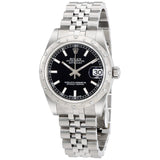 Rolex Oyster Perpetual Datejust 31 Black Dial Stainless Steel Jubilee Bracelet Automatic Ladies Watch #178344BKSJ - Watches of America