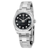 Rolex Oyster Perpetual Datejust 31 Black Dial Stainless Steel Bracelet Automatic Ladies Watch #178344BKJDO - Watches of America