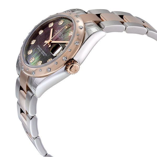 Rolex Oyster Perpetual Datejust 31 Black Mother of Pearl Dial Stainless Steel and 18K Everose Gold Bracelet Automatic Ladies Watch BKMDO#178341 - Watches of America #2