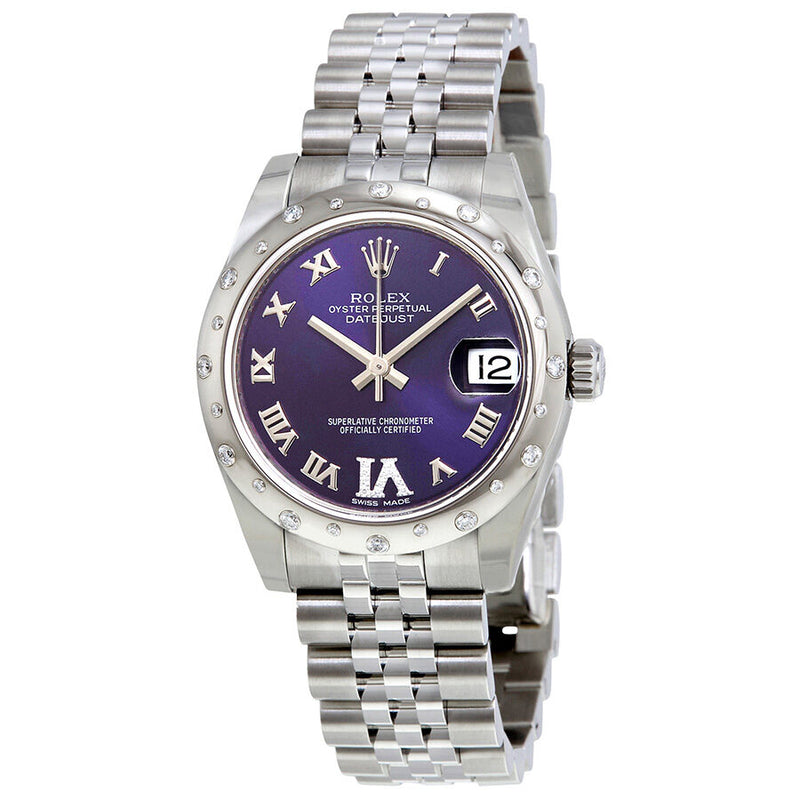Rolex Oyster Perpetual Datejust 31 Purple Dial Stainless Steel Jubilee Bracelet Automatic Ladies Watch #178344PRDJ - Watches of America