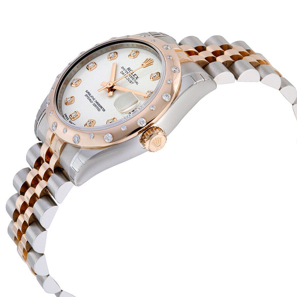 Rolex Oyster Perpetual Datejust 31 White Dial Stainless Steel and 18K Everose Gold Jubilee Bracelet Automatic Ladies Watch #178341WDJ - Watches of America #2