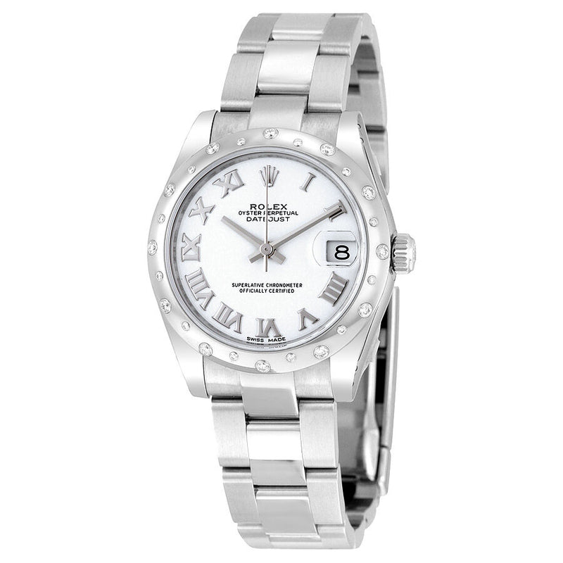 Rolex Oyster Perpetual Datejust 31 white Dial Stainless Steel Bracelet Automatic Ladies Watch #178344WRO - Watches of America