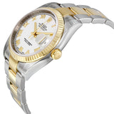 Rolex Oyster Perpetual Datejust 36 Automatic White Dial Stainless Steel and 18kt Yellow Gold Bracelet Men's Watch #116233WRO - Watches of America #2