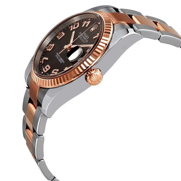 Rolex Oyster Perpetual Datejust 36 Black Concentric Dial Stainless Steel and 18K Everose Gold Bracelet Automatic Men's Watch #116231BKCAO - Watches of America #2