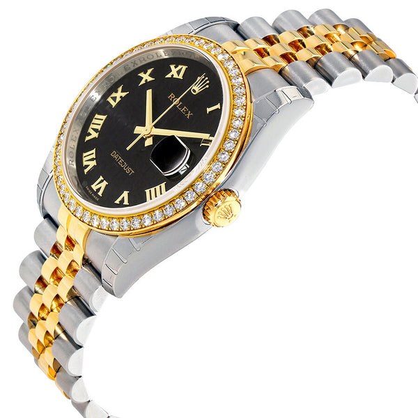 Rolex Oyster Perpetual Datejust 36 Black Dial Stainless Steel and 18K Yellow Gold Jubilee Bracelet Automatic Men's Watch #116243BKJRJ - Watches of America #2