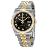 Rolex Oyster Perpetual Datejust 36 Black Dial Stainless Steel and 18K Yellow Gold Jubilee Bracelet Automatic Men's Watch #116233BKJRJ - Watches of America