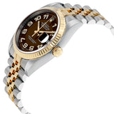 Rolex Oyster Perpetual Datejust 36 Brown Dial Stainless Steel and 18K Yellow Gold Jubilee Bracelet Automatic Men's Watch #116233BRAJ - Watches of America #2