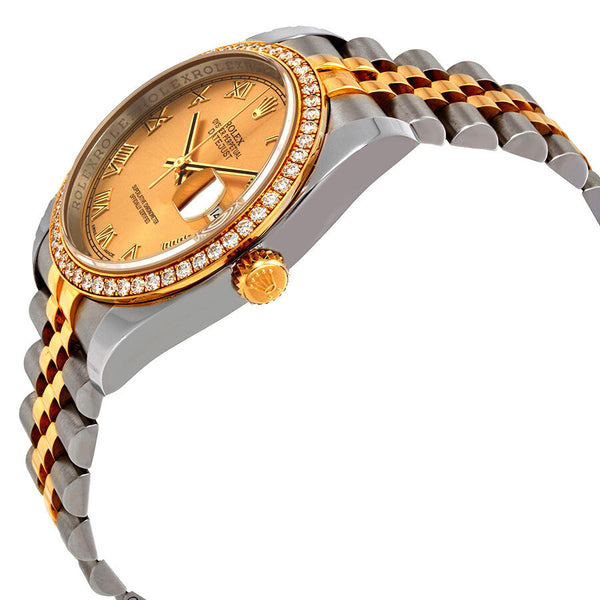 Rolex Oyster Perpetual Datejust 36 Champagne Dial Stainless Steel and 18K Yellow Gold Jubilee Bracelet Automatic Ladies Watch #116243CRJ - Watches of America #2