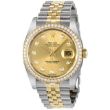 Rolex Oyster Perpetual Datejust 36 Champagne Dial Stainless Steel & 18K Yellow Gold Jubilee Bracelet Automatic Watch #116243CDJ - Watches of America