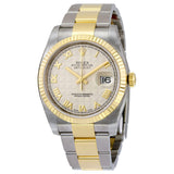 Rolex Oyster Perpetual Datejust 36 Ivory Pyramid Dial Stainless Steel and 18K Yellow Gold Bracelet Automatic Men's Watch #116233IPRO - Watches of America