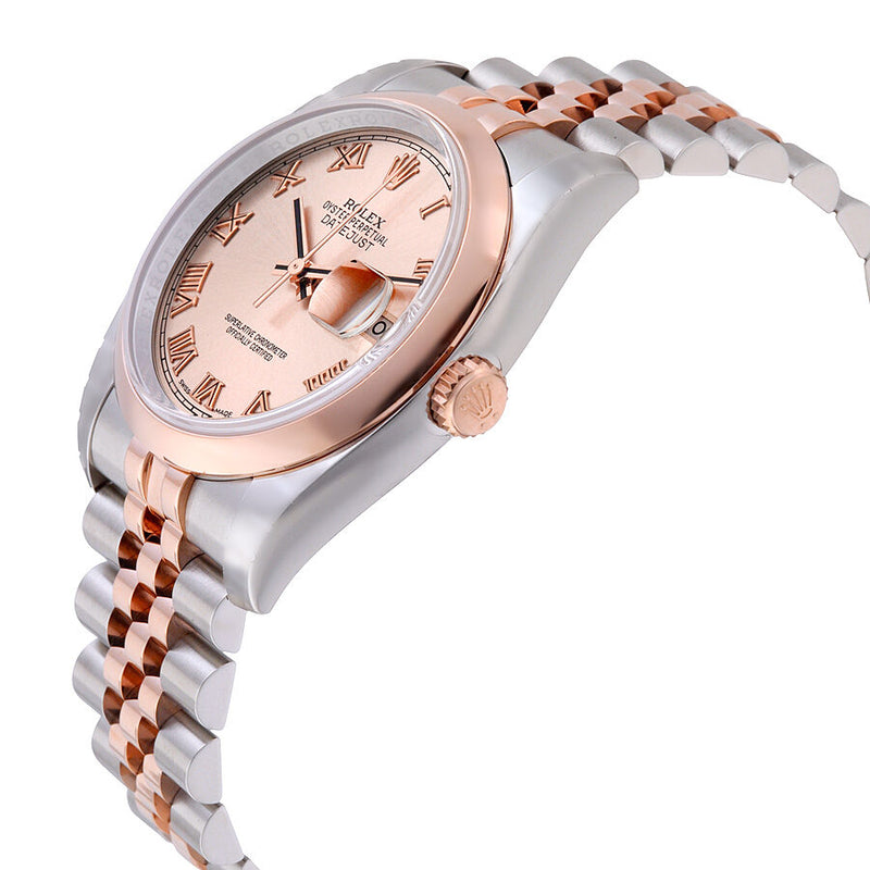 Rolex Oyster Perpetual Datejust 36 Pink Champagne Dial Stainless Steel and 18K Everose Gold Jubilee Bracelet Automatic Men's Watch #116201CRJ - Watches of America #2