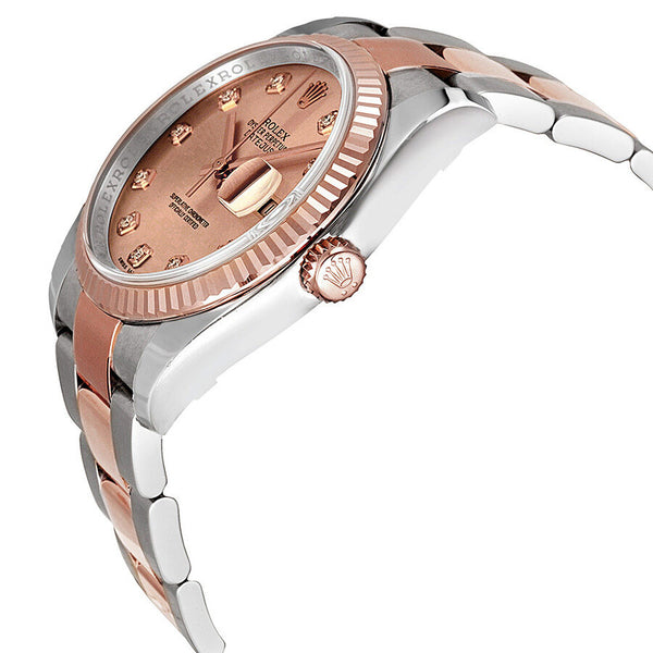 Rolex Oyster Perpetual Datejust 36 Pink Dial Stainless Steel and 18K Everose Gold Bracelet Automatic Ladies Watch #116231PDO - Watches of America #2
