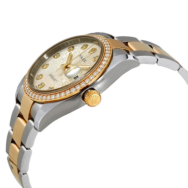 Rolex Oyster Perpetual Datejust 36 Silver Dial Stainless Steel and 18K Yellow Gold Bracelet Automatic Ladies Watch #116243SJDO - Watches of America #2