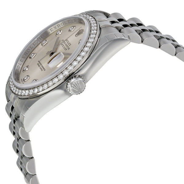 Rolex Oyster Perpetual Datejust 36 Silver Dial Stainless Steel Jubilee Bracelet Automatic Ladies Watch #116244SDJ - Watches of America #2