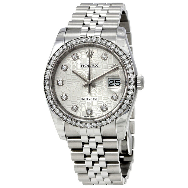 Rolex Oyster Perpetual Datejust 36 Silver Dial Stainless Steel Jubilee Bracelet Automatic Men's Watch #116244SJDJ - Watches of America